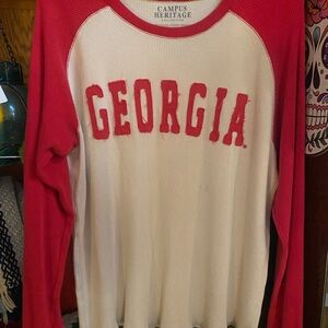 Campus Heritage Georgia Red and Cream Sweater